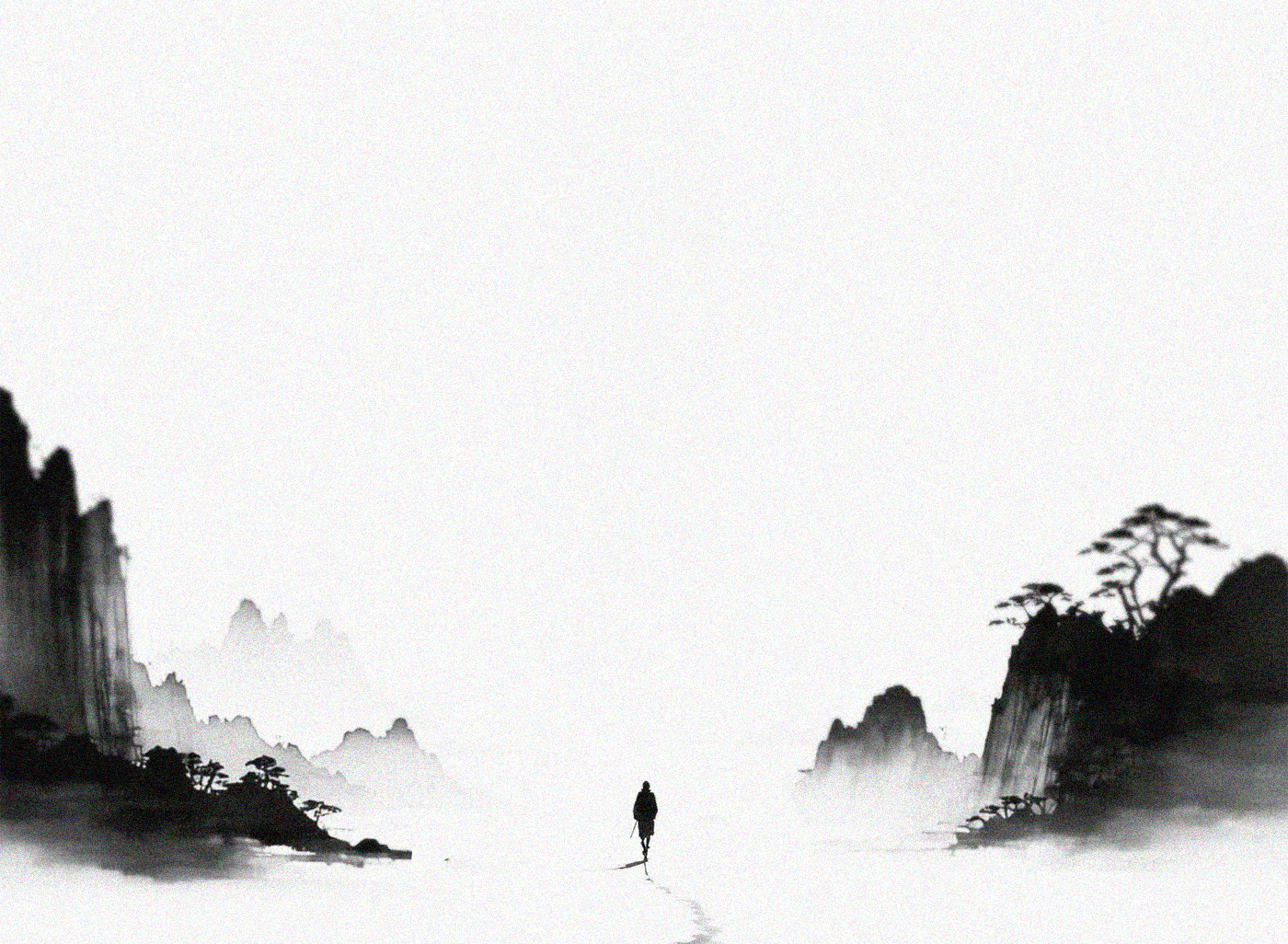 Ink landscape